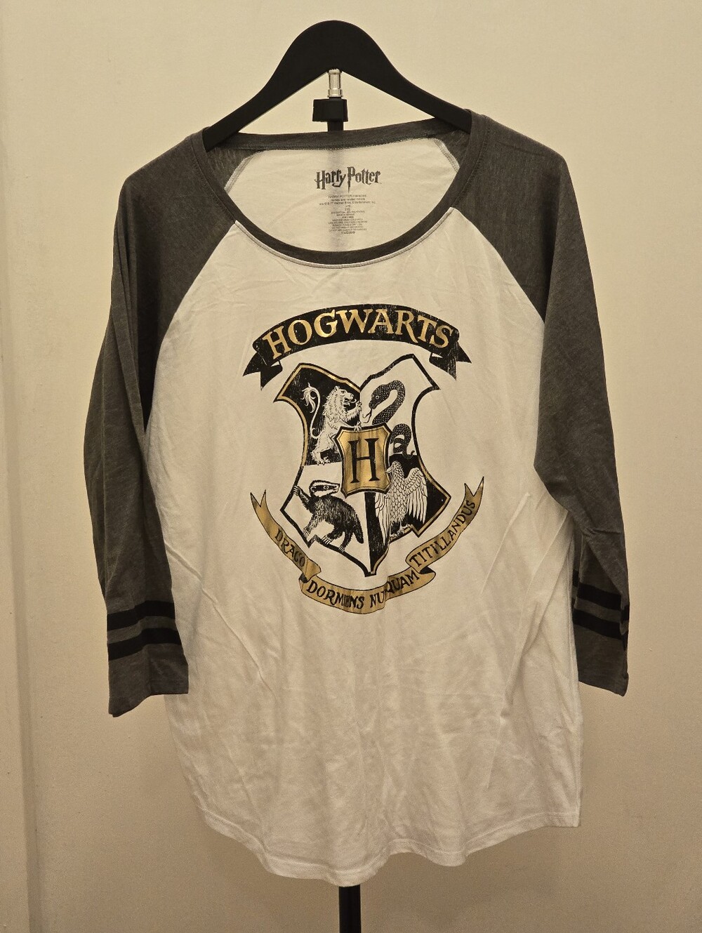Harry Potter Raglan Tshirt - Crest of All four Hogwart's Houses